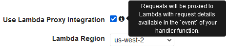 API Gateway Lambda Proxy Integration